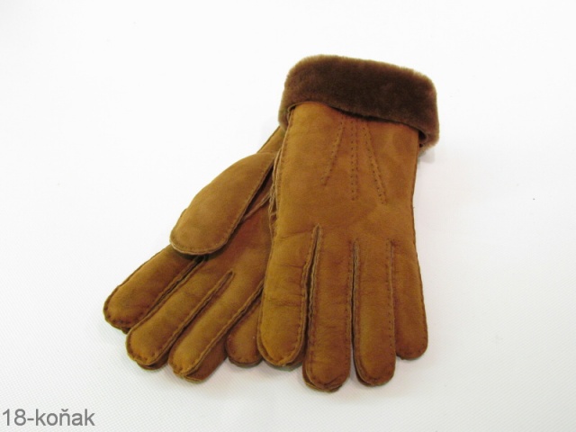 dámské kožešinové rukavice palcové 7½